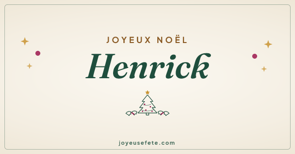 Image « Joyeux Noël Henrick » au format large