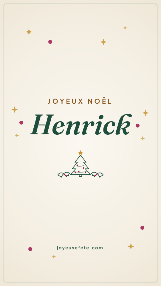 Image « Joyeux Noël Henrick » au format story