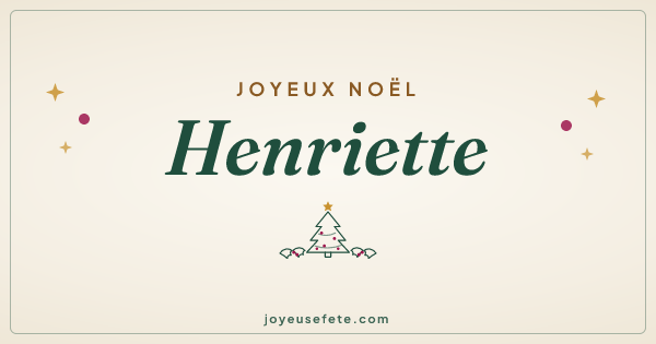 Image « Joyeux Noël Henriette » au format large