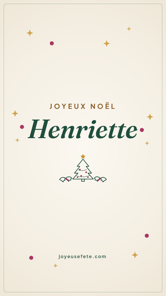 Image « Joyeux Noël Henriette » au format story