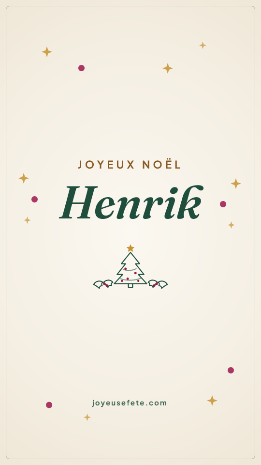 Image « Joyeux Noël Henrik » au format story