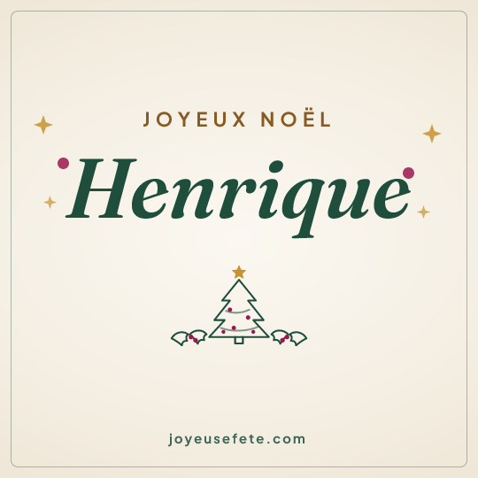 Image carrée « Joyeux Noël Henrique » pour WhatsApp