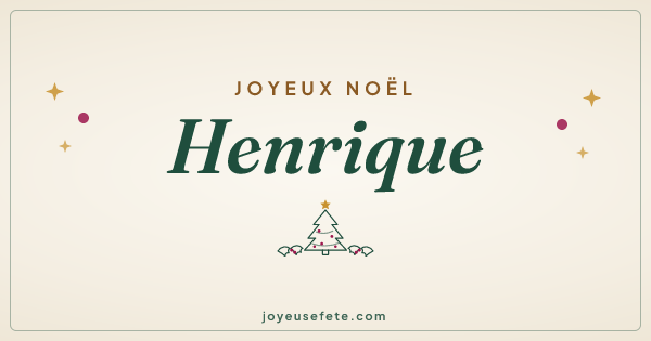 Image « Joyeux Noël Henrique » au format large