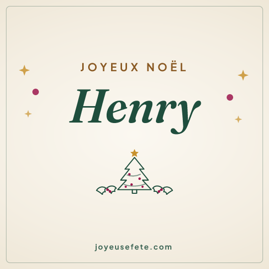 Image carrée « Joyeux Noël Henry » pour WhatsApp
