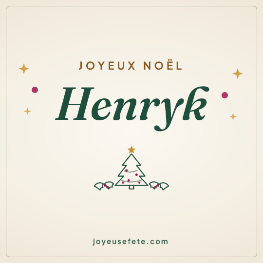 Image carrée « Joyeux Noël Henryk » pour WhatsApp