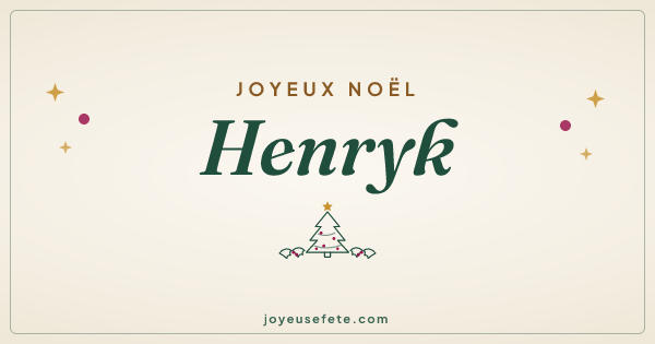 Image « Joyeux Noël Henryk » au format large