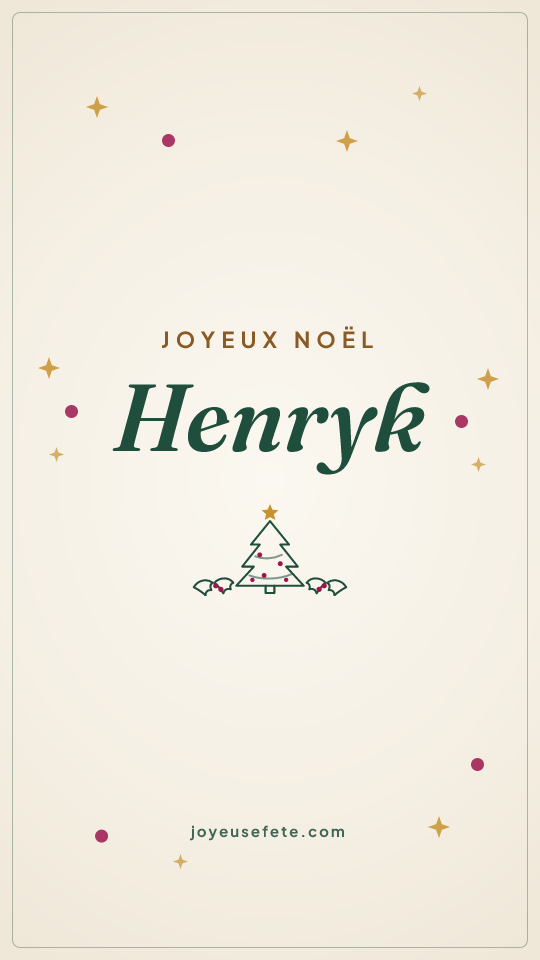 Image « Joyeux Noël Henryk » au format story