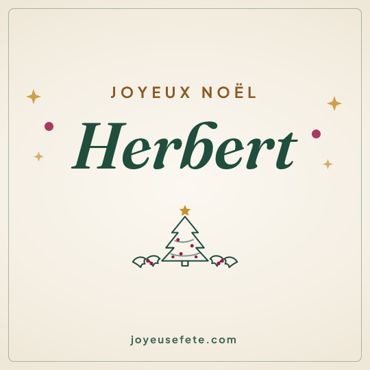Image carrée « Joyeux Noël Herbert » pour WhatsApp