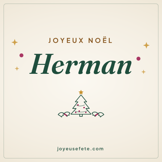 Image carrée « Joyeux Noël Herman » pour WhatsApp