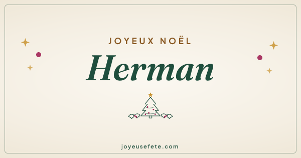 Image « Joyeux Noël Herman » au format large