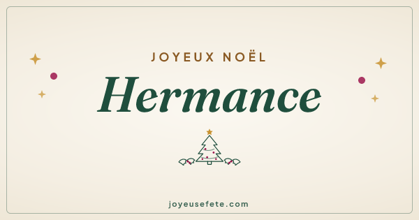 Image « Joyeux Noël Hermance » au format large