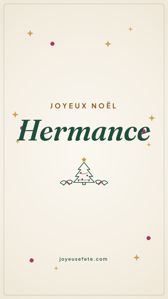 Image « Joyeux Noël Hermance » au format story