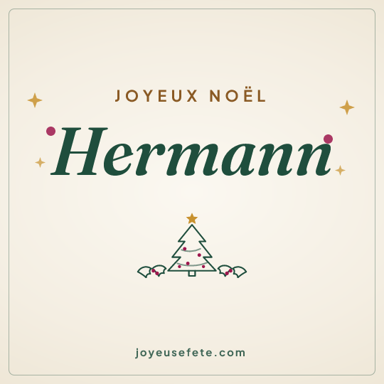 Image carrée « Joyeux Noël Hermann » pour WhatsApp
