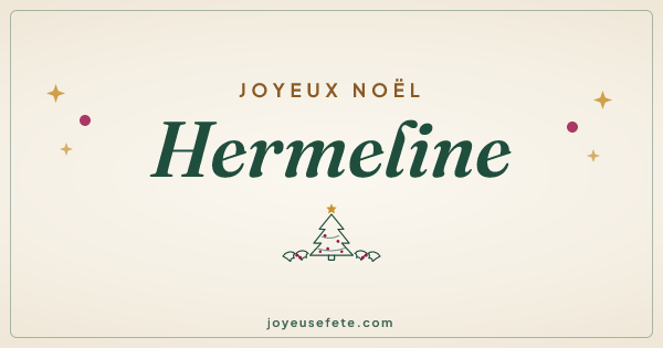 Image « Joyeux Noël Hermeline » au format large