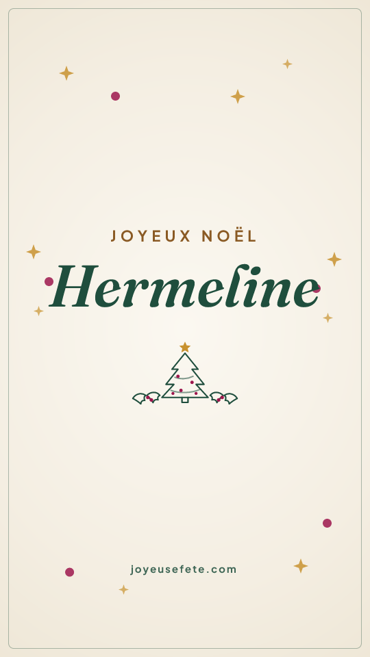 Image « Joyeux Noël Hermeline » au format story