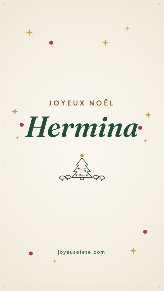 Image « Joyeux Noël Hermina » au format story