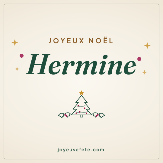 Image carrée « Joyeux Noël Hermine » pour WhatsApp