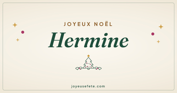 Image « Joyeux Noël Hermine » au format large