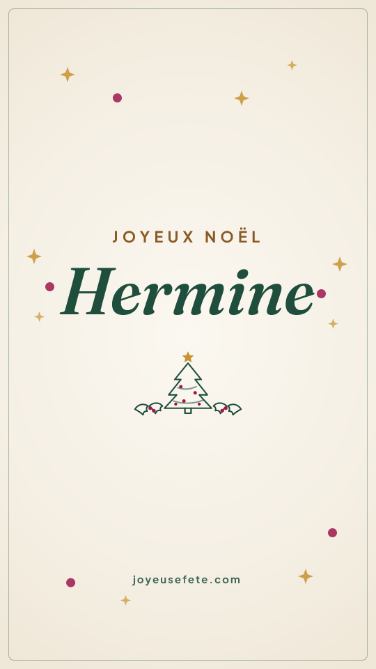 Image « Joyeux Noël Hermine » au format story