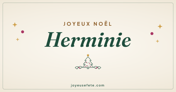 Image « Joyeux Noël Herminie » au format large