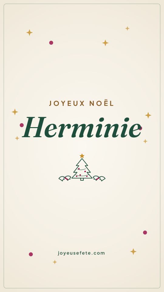 Image « Joyeux Noël Herminie » au format story
