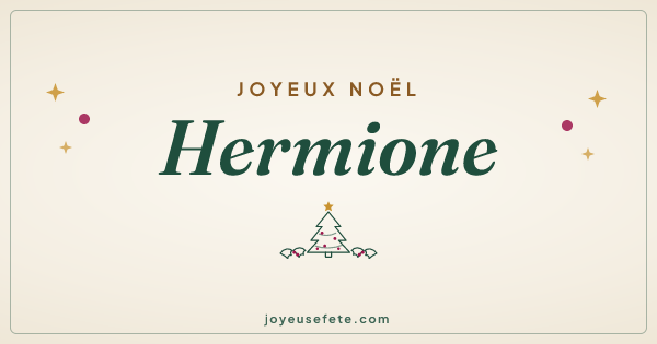 Image « Joyeux Noël Hermione » au format large