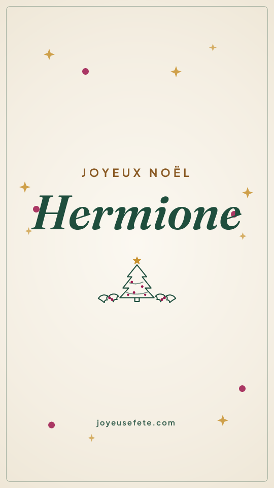 Image « Joyeux Noël Hermione » au format story
