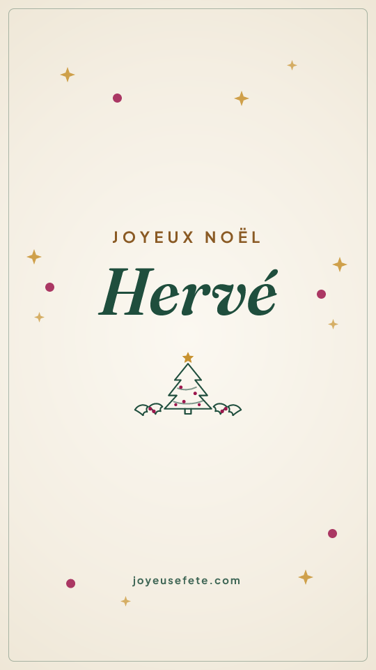 Image « Joyeux Noël Hervé » au format story