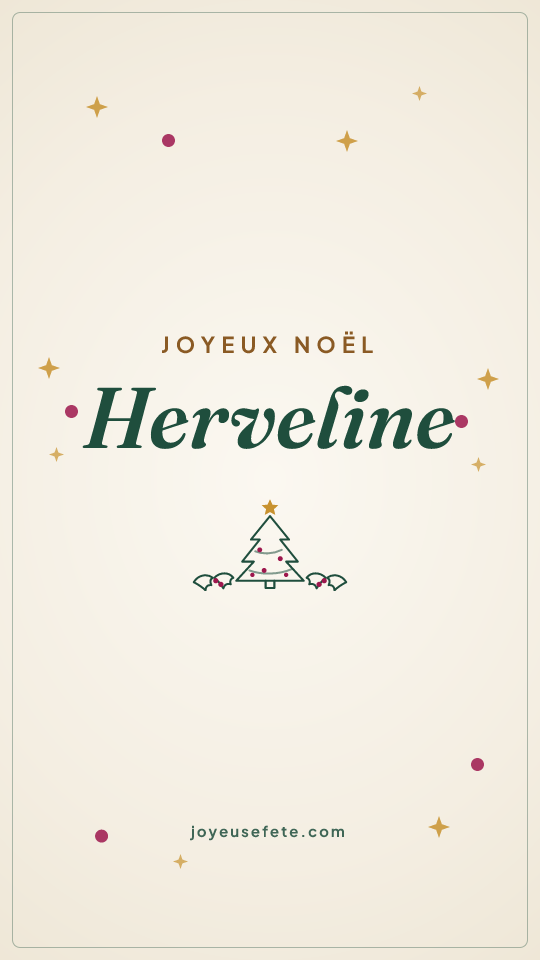 Image « Joyeux Noël Herveline » au format story