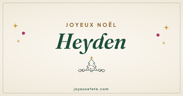 Image « Joyeux Noël Heyden » au format large