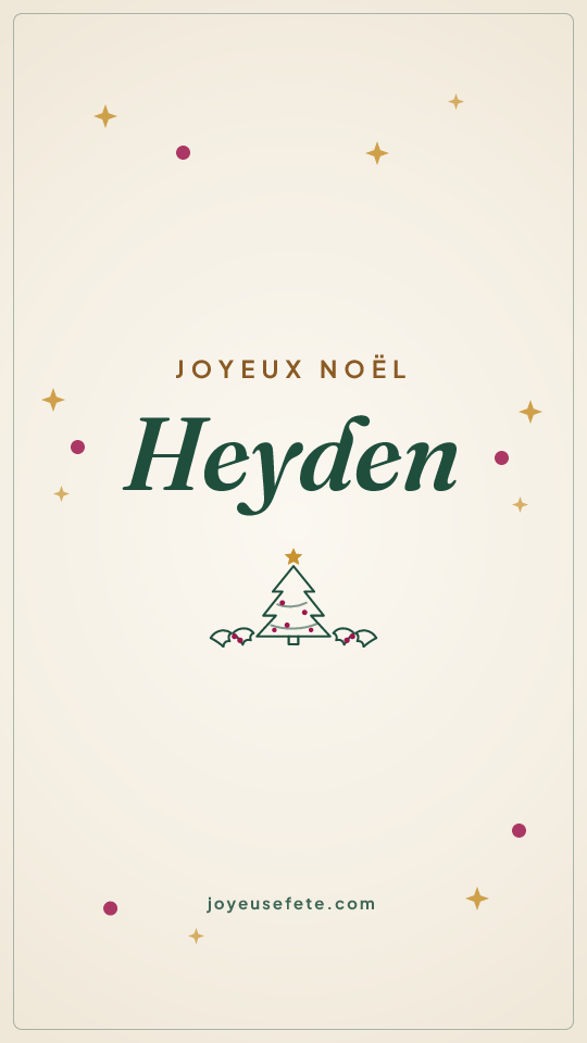 Image « Joyeux Noël Heyden » au format story