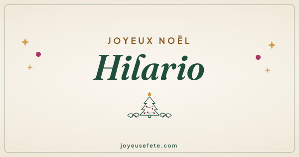 Image « Joyeux Noël Hilario » au format large