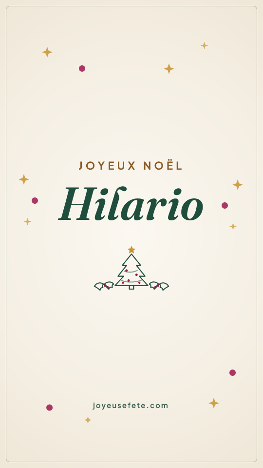 Image « Joyeux Noël Hilario » au format story