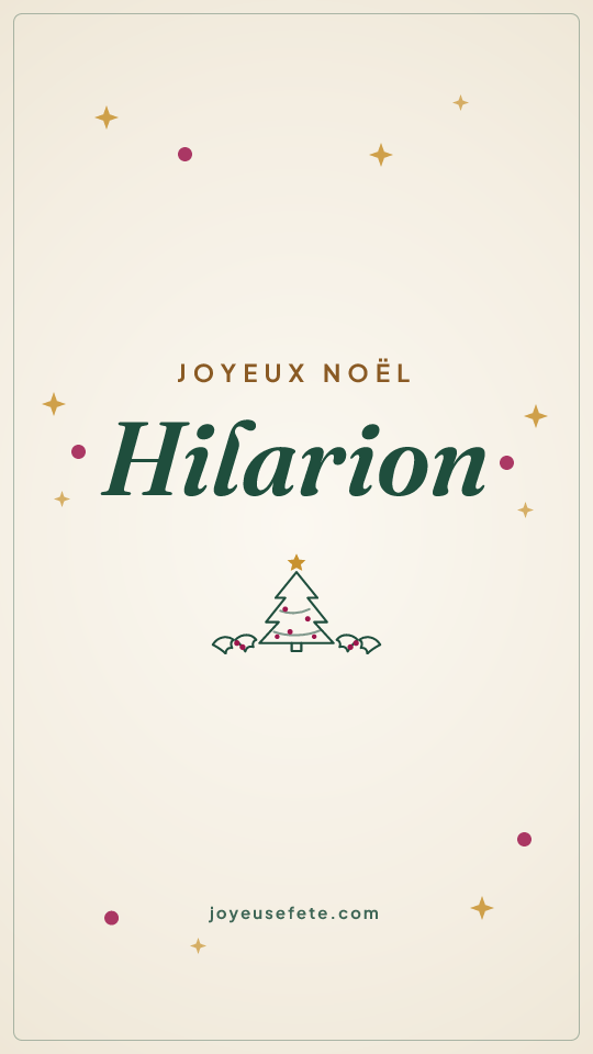 Image « Joyeux Noël Hilarion » au format story