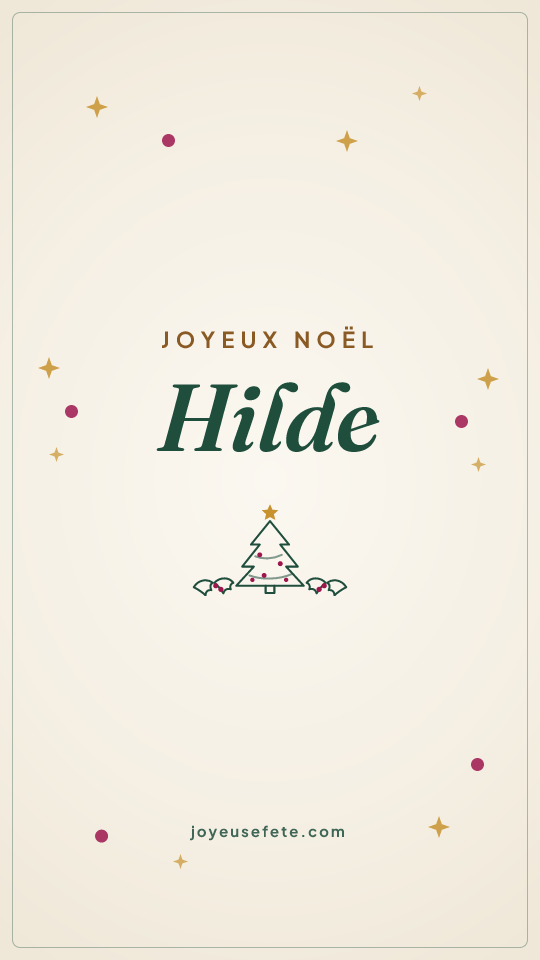 Image « Joyeux Noël Hilde » au format story