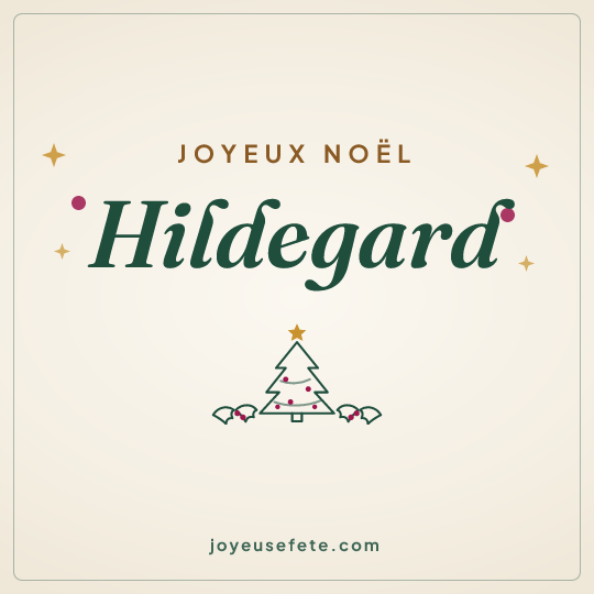 Image carrée « Joyeux Noël Hildegard » pour WhatsApp