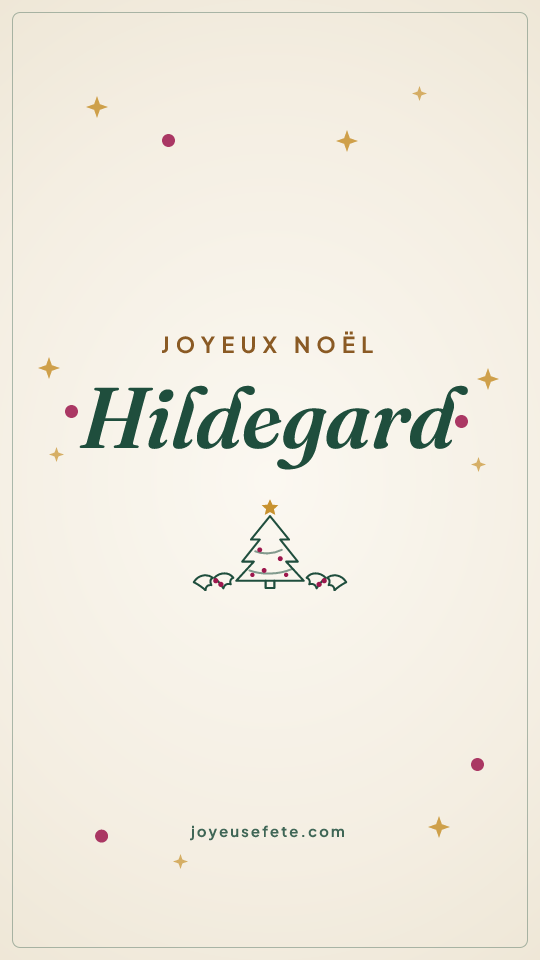 Image « Joyeux Noël Hildegard » au format story