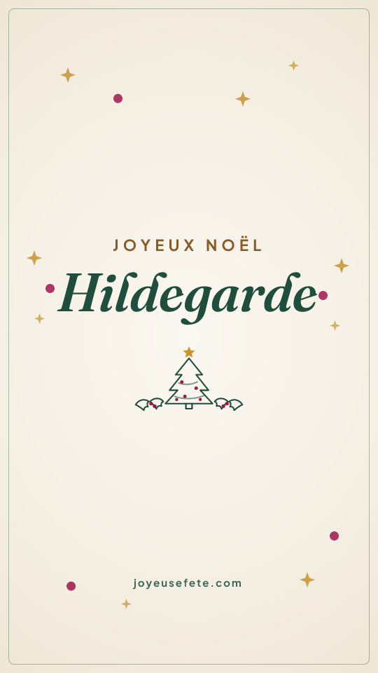 Image « Joyeux Noël Hildegarde » au format story
