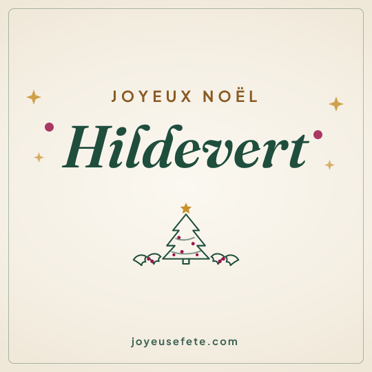 Image carrée « Joyeux Noël Hildevert » pour WhatsApp