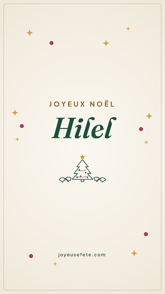 Image « Joyeux Noël Hilel » au format story
