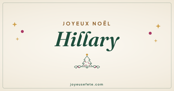 Image « Joyeux Noël Hillary » au format large