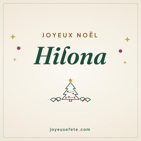 Image carrée « Joyeux Noël Hilona » pour WhatsApp