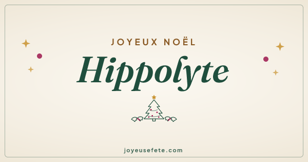 Image « Joyeux Noël Hippolyte » au format large