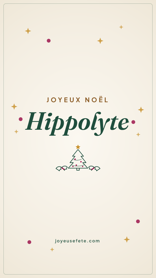Image « Joyeux Noël Hippolyte » au format story