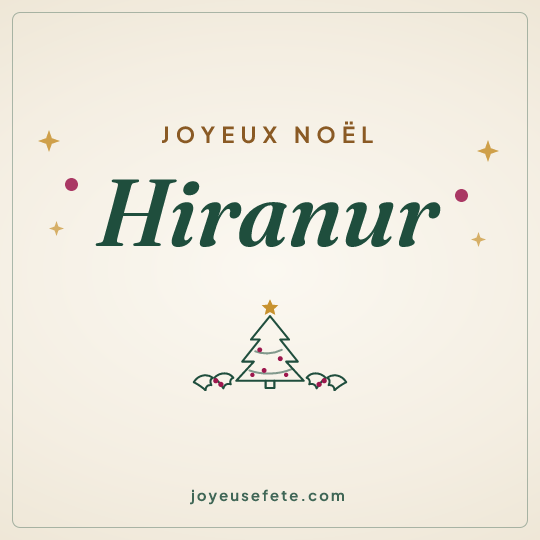 Image carrée « Joyeux Noël Hiranur » pour WhatsApp