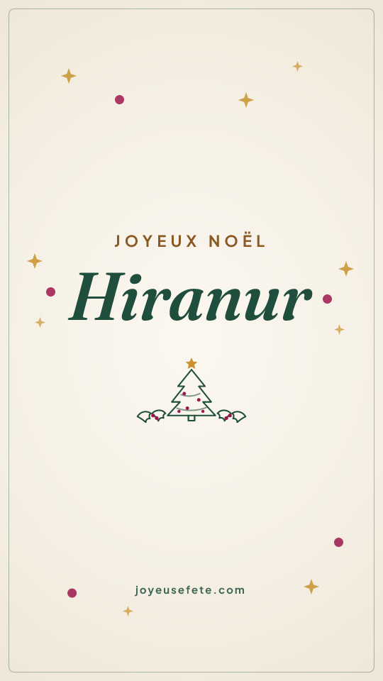 Image « Joyeux Noël Hiranur » au format story
