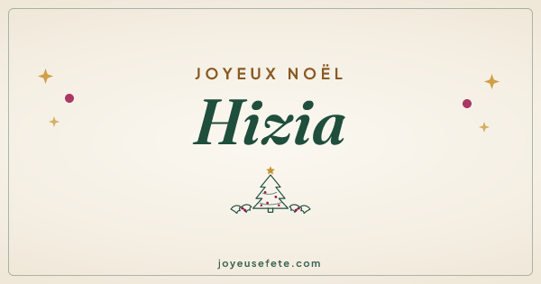 Image « Joyeux Noël Hizia » au format large