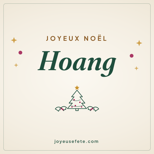 Image carrée « Joyeux Noël Hoang » pour WhatsApp