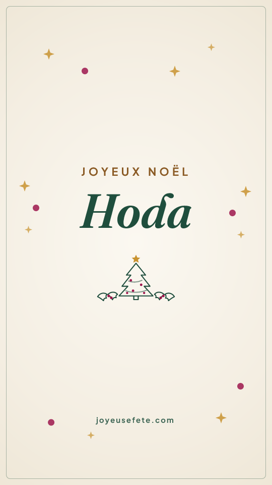 Image « Joyeux Noël Hoda » au format story