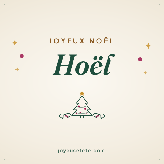 Image carrée « Joyeux Noël Hoël » pour WhatsApp